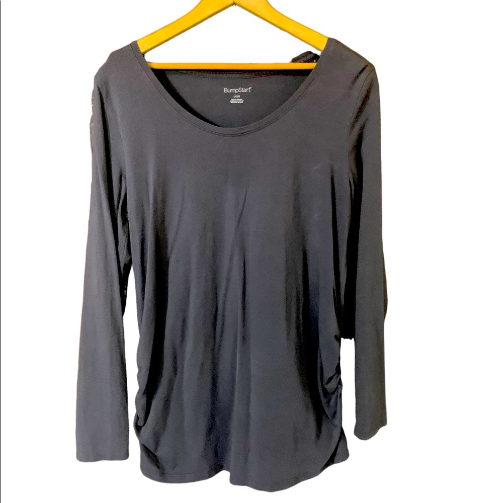 BumpStart Large Maternity Shirt Grey in color size Large.